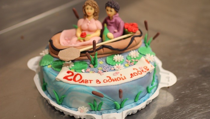 торт годовщина 20 лет свадьбы
