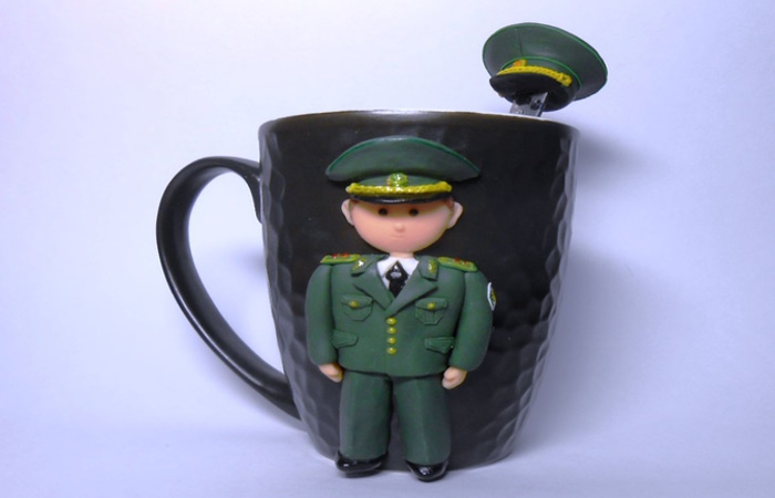 кружка из полимерной глине